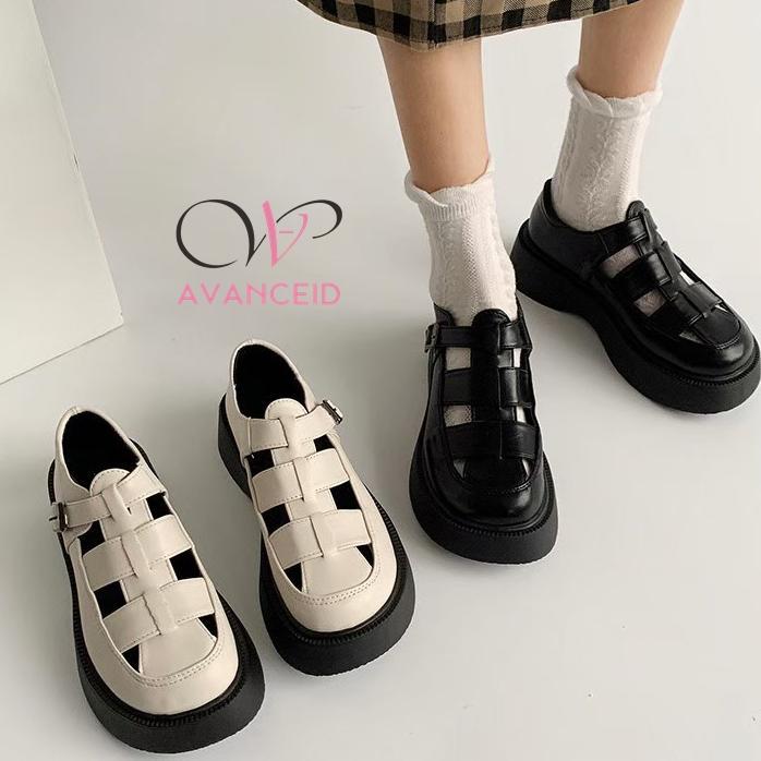 Terlaris Avanceid 1909 Loafers Sepatu Sneakers Wanita Kerja Docmart Hitam