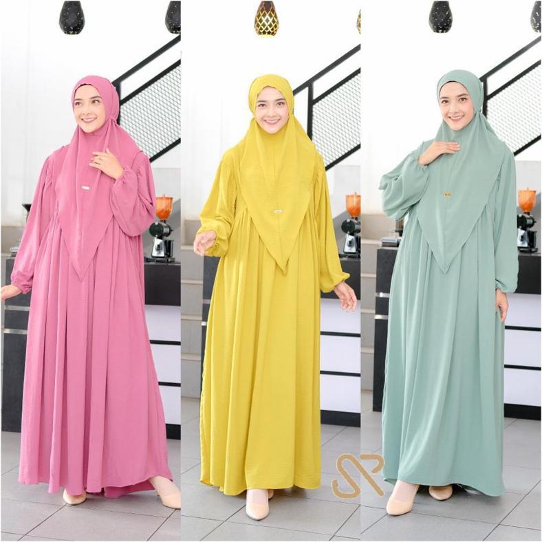 TERMURAH KINARA SET BERGO GAMIS SYARI JUMBO XXXL SETELAN GAMIS DAN HIJAB JUMBO SETELAN GAMIS CRIINKL