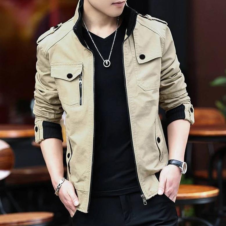 promo jaket pria bomber military klasik nws project