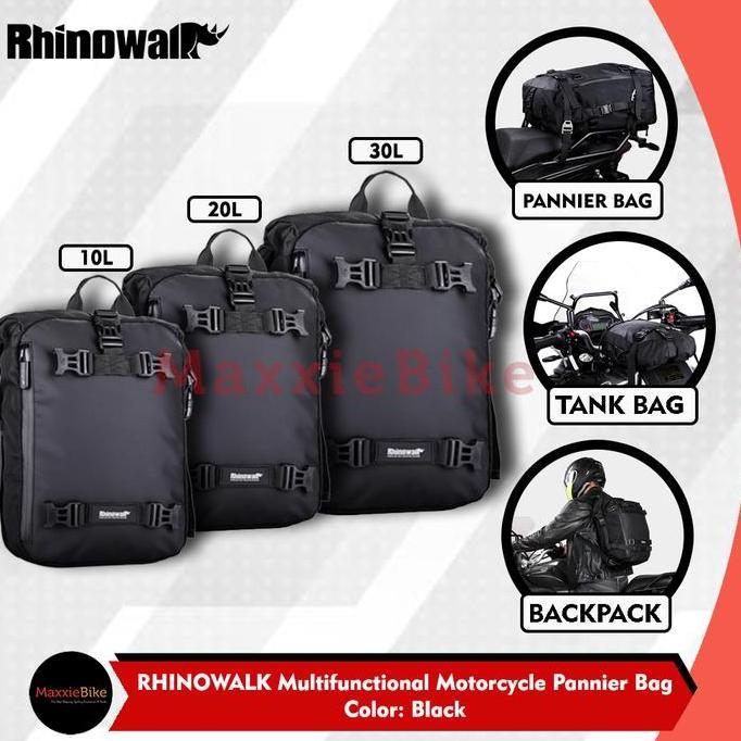 Rhinowalk Tas Sepeda Motor Multifungsi MT21610/20/30 Motorcycle Pannier Travel Bag 10L 20L 30L