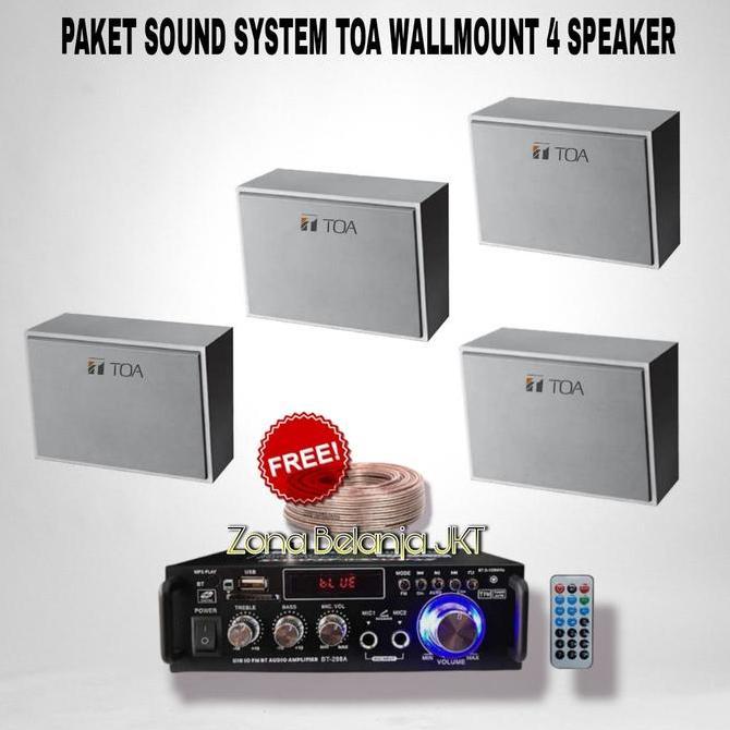 Promo Paket Sound System Toa Indoor Outdoor 4 Speaker Original ( Mini 3 ) Cod