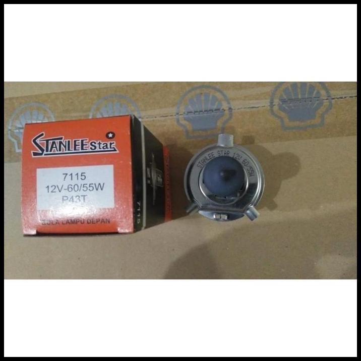 GRATIS ONGKIR BOHLAM LAMPU DEPAN BESAR HALOGEN BULB H4 12V 60/55W STANLEE STAR 7115 