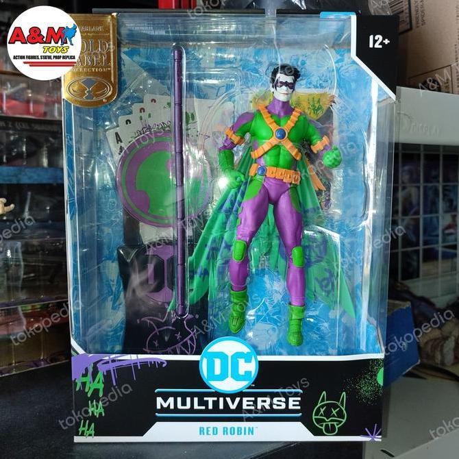 Mcfarlane DC Multiverse Red Robin Jokerized Gold Label