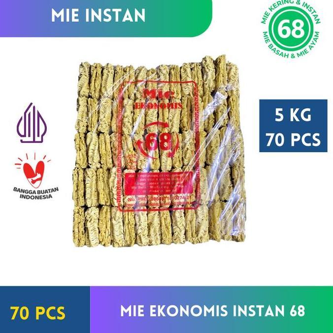 Promo- Mie Instan 68  70 Pcs Kemasan 5 Kg Mie Instan Mie Kering Mie Kiloan A1 Mie Goreng Mie Kuah