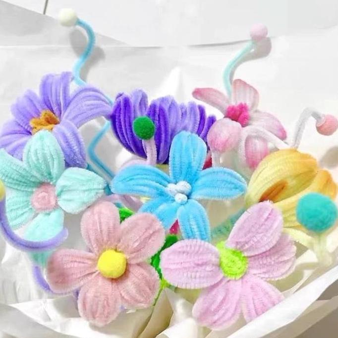 Ceocellular - Grosir200Pcs/30Cm Kawat Bulu Mercy Pastel Mix Kawat Bulu Mainan Anak Craft Diy Kerajin