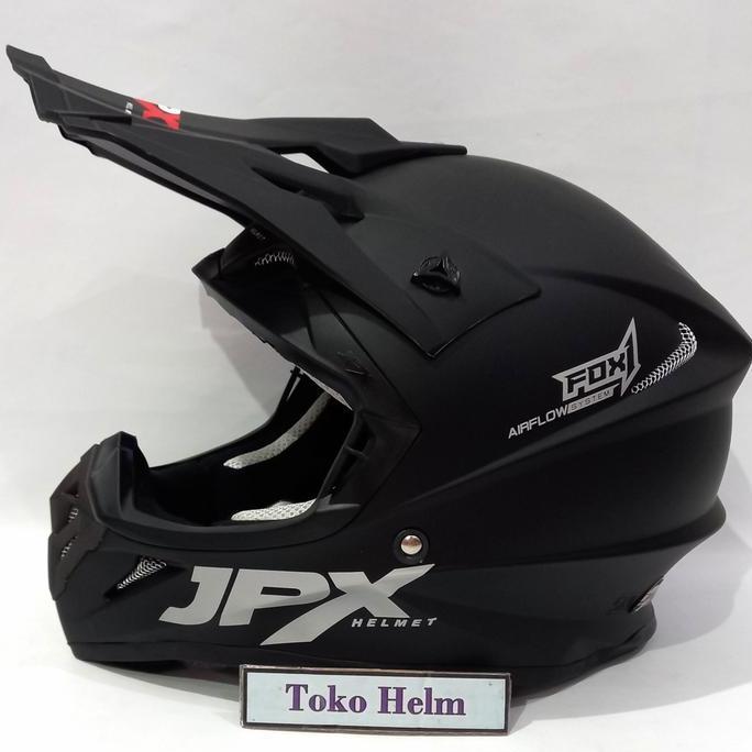 NEW HELM JPX CROSS JPX TRAIL POLOS HITAM DOFF ORI