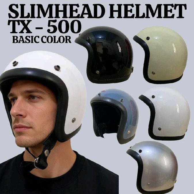 Slimhead Helmet TX-500 Solid Colour Helm Slimhead Helm Classic