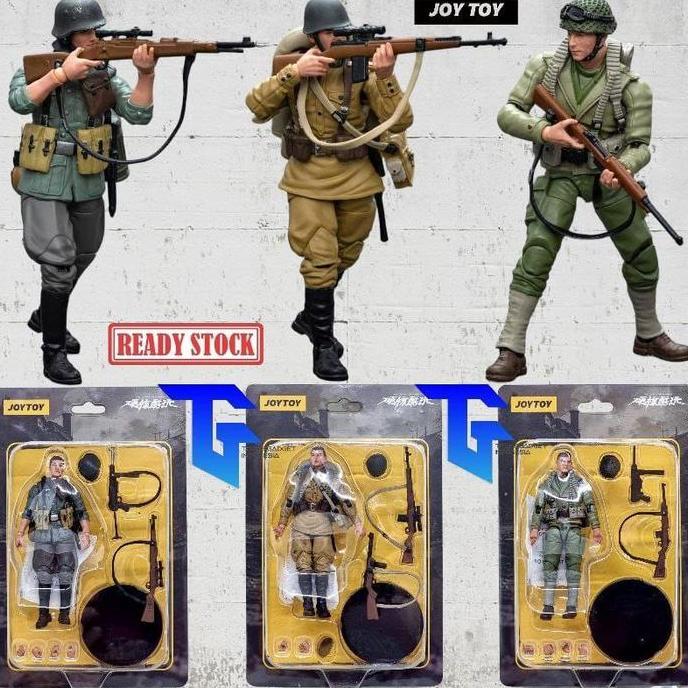 JOYTOY Military 1/18 WWII Wehrmacht JT8919 / Soviet Infantry JT8926 / US Army JT8933 Action Figure