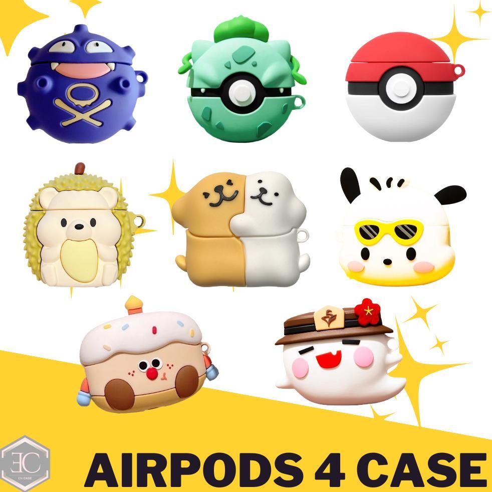 Case Airpods 4 Casing TWS Apple Airpods Pro 4 Model Kartun Lucu Diskon