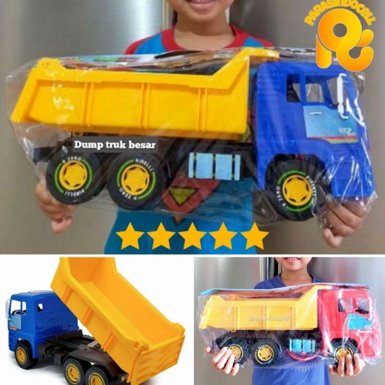 KUALITAS SUPER MAINAN TRUK PASIR DUMP TRUCK BESAR BAHAN PLASTIK KUAT SNI