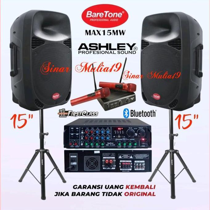 Promo Paket Sound System Karaoke Outdoor / Indoor Speaker Baretone 15 Inch Cod