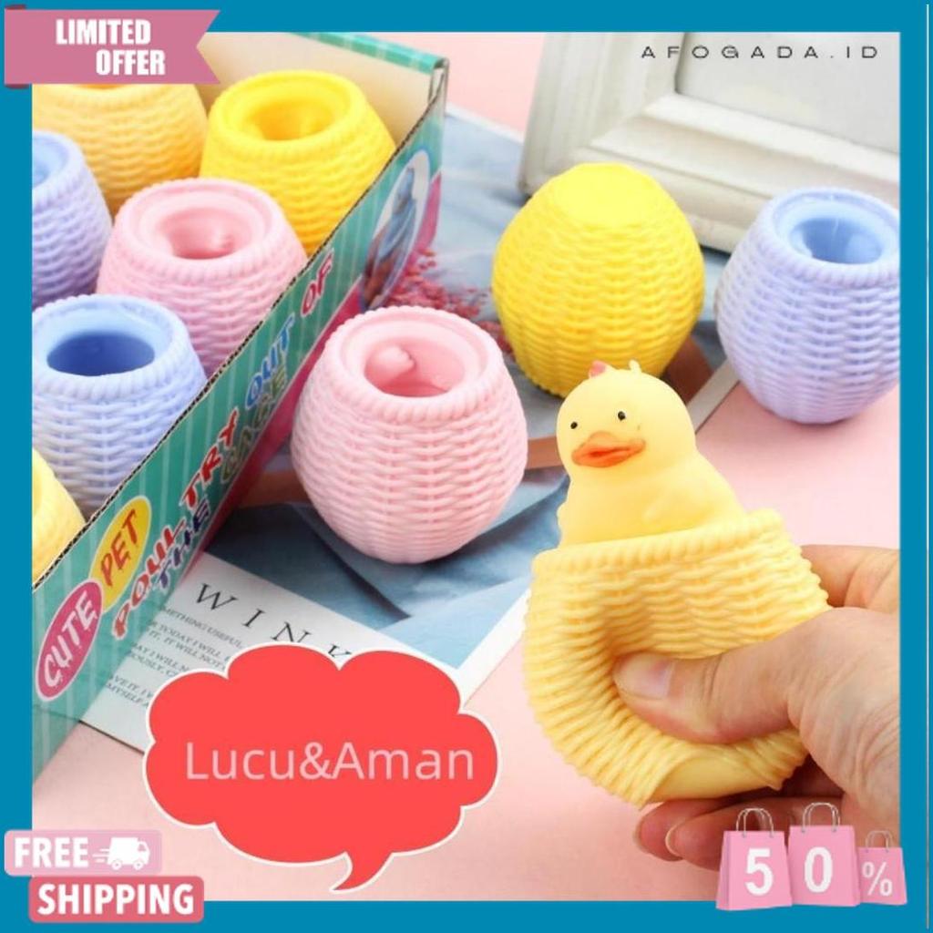Berkualitas Kym-Mainan Pop It Squishy Ayam Bebek Lucu Karet Silikon Viral
