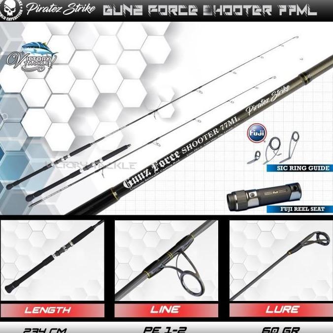 BEBAS ONGKIR - JORAN PIRATEZ STRIKE GUNZ FORCE SHOOTER 77ML ULTIMATE SALTWATER