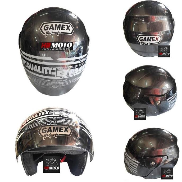Helm Gamex Dark Silver GMX1DARKSILVER / Helm  / Helm Half Face /