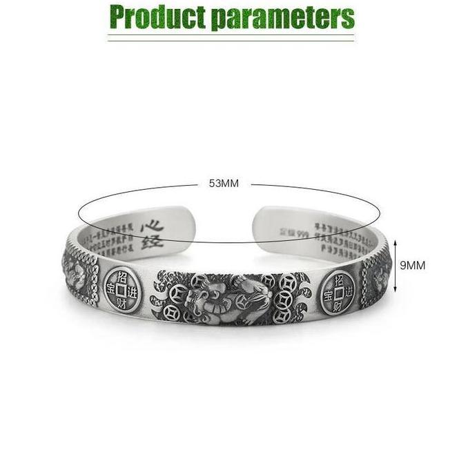 SMG Gelang Titanium Anti Karat Model Pixiu Keberuntungan Retro Gelang Titanium Pria Wanita