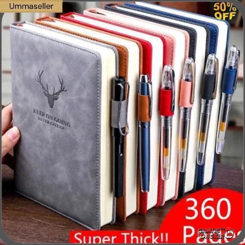 A5 Notebook Kawaii 360 Halaman Buku Harian Buku Harian Lilin Kulit Bisnis Sekolah Kuliah Kantor Perl