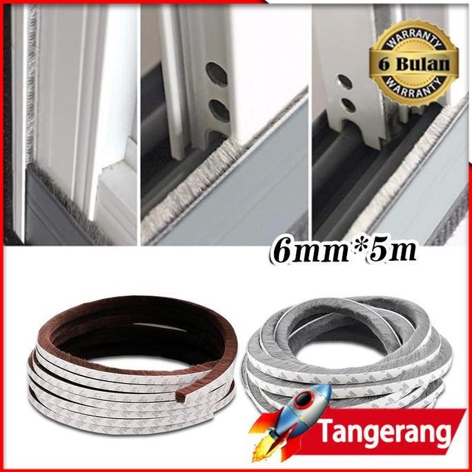 XLOGIPO Door Seal Strip Mohair Moher Penutup Celah Pintu Bawah Bulu