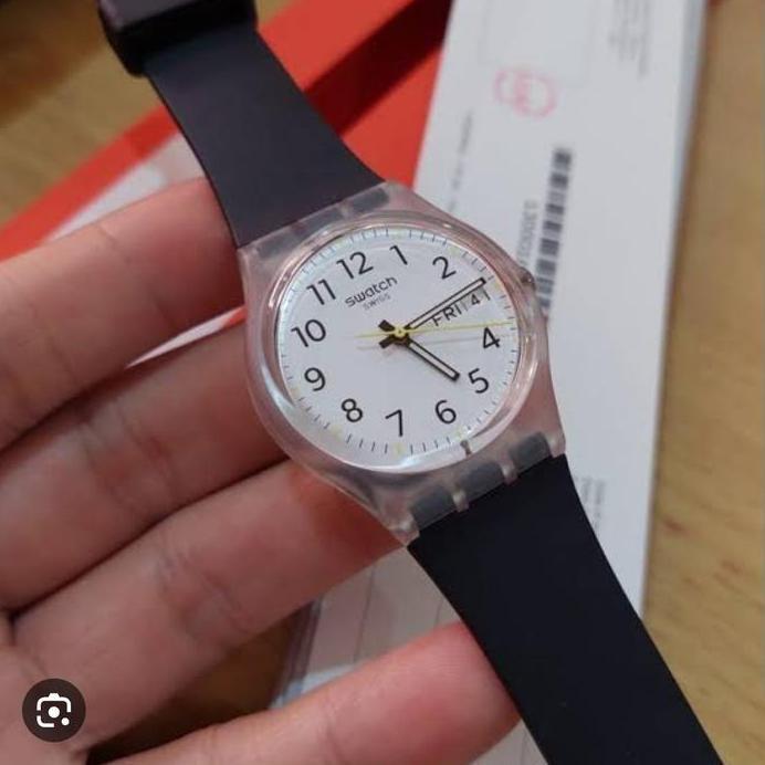 Ready  SWATCH Original GE726 RINSE REPEAT BLACK Garansi MAP Jam Tangan Wanita
