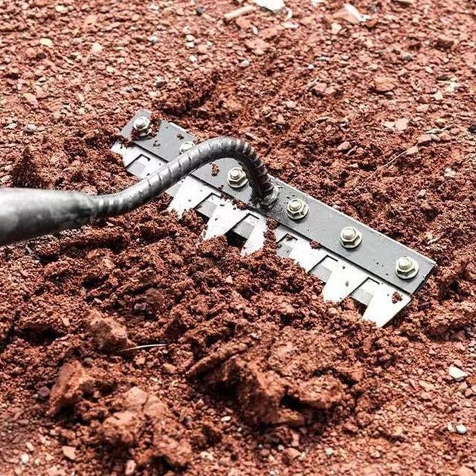 Xgarder- Cangkul Pacul Cadong 5/7 Gigi Pacul Cangkul Baja Rake Garuk Rumput Alat Pencabut Rumput Pac