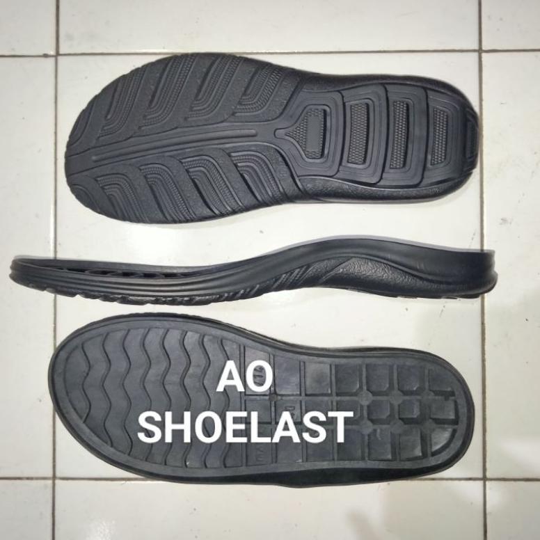 HANNABIMART ( IZ ) OUTSOLE ALAS SANDAL HITAM TPR TERMURAH
