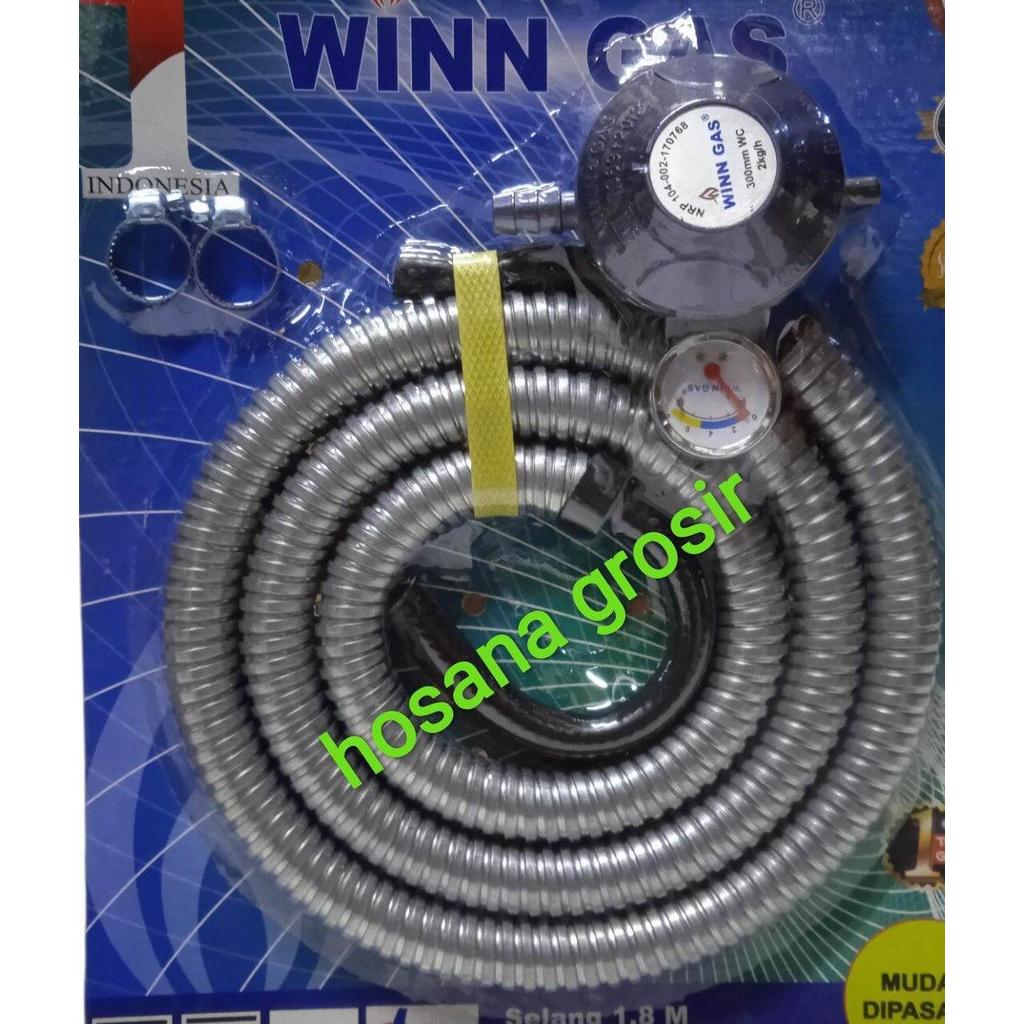 Selang Gas Paket + Regulator / Selang Gas Win Set / Selang Gas Win
