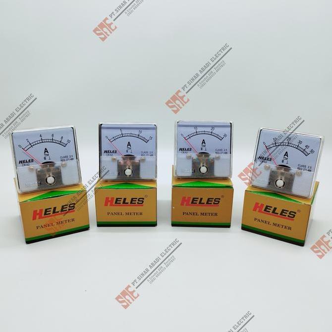 Ampere Amper Meter Panel Heles CR52 Analog 10A 15A 30A 50A