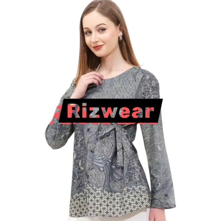 Atasan Batik Wanita Blus Cewek Remaja Dewasa Lengan Panjang Murah