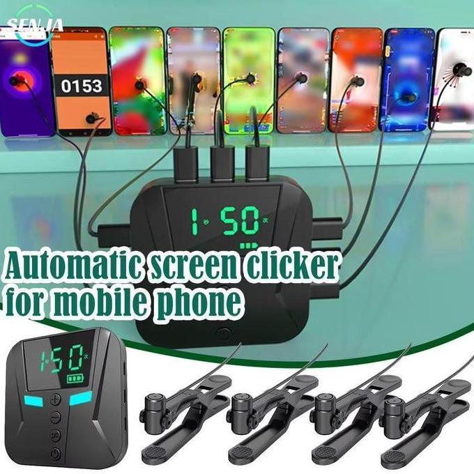 SMG [BEST SELLER] Auto Clicker Tap Tap Otomatis Ponsel 1-8 Heads untuk Live Streaming & Interaksi Vi