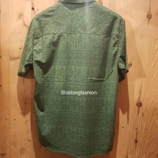 New Eiger Kemeja Batik Lengan Pendek Pria Kambera - Olive