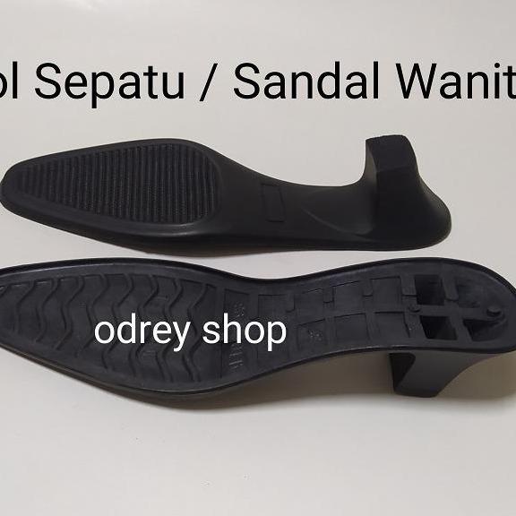 Ready Sol Sepatu Hak Sol Sandal Odrey Ujung Lancip Wanita hak 5 cm Hitam Dennisa