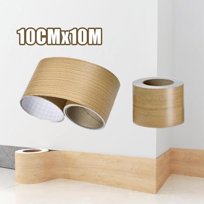 TACAAHA Wall Border List Kayu 10meter X 10cm List Border Wallpaper List Tembok Motif Kayu Wallpaper 