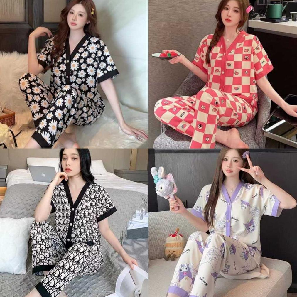 CUCI GUDANG PIYAMA BAJU TIDUR SATIN PP CP IMPORT WANITA MURAH KEKINIAN 2026