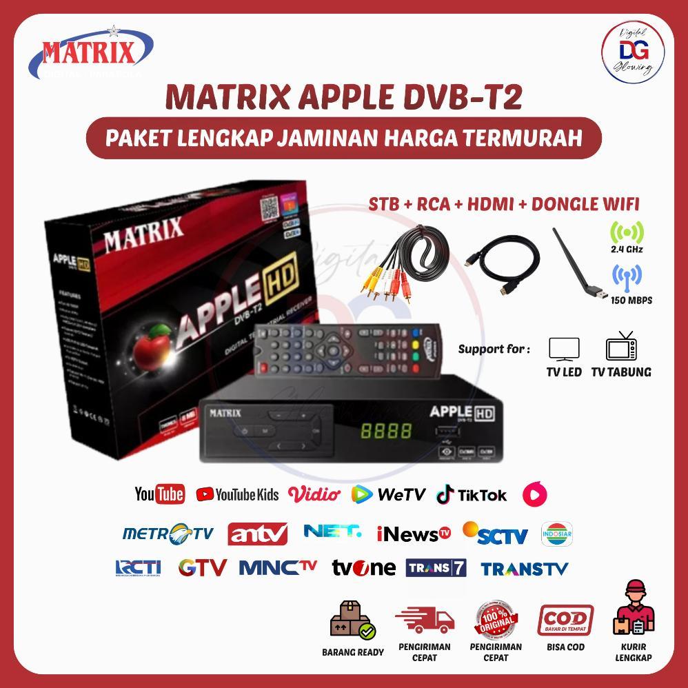 KAMPOENGREADY MATRIX APPLE MERAH/SILVER/KUNING SUPER HD - STB TV DIGITAL YOUTUBE,MEECAST,APPLE CAST,