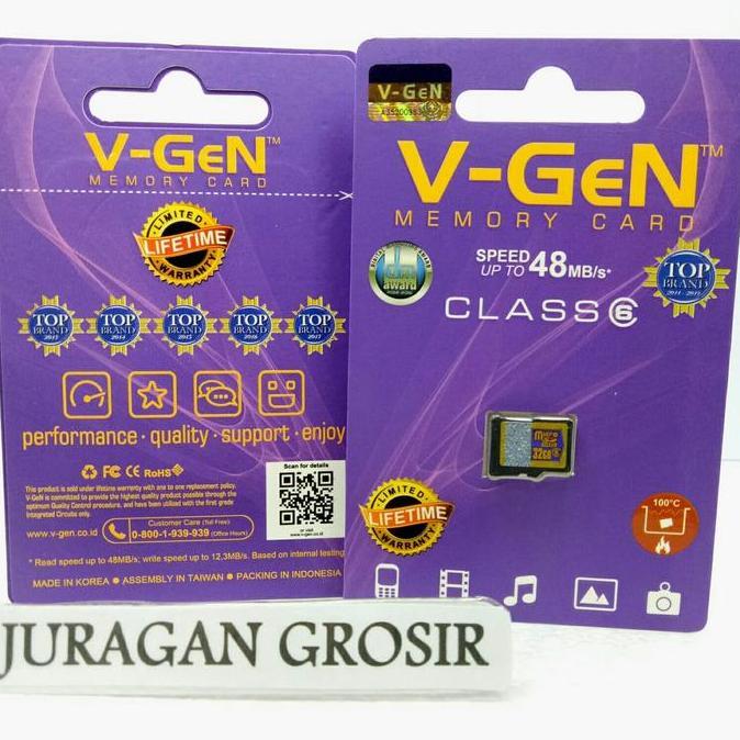 NEW V-GEN MICRO SD VGEN 32GB MEMORY CARD ORIGINAL V GEN MICRO SDHC 32GB ORI