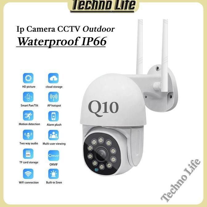 6goflanss - IP Kamera CCTV PTZ Wifi Q10 PTZ Outdoor V380 Yoosee Waterproof Ip Camera Outdoor Wifi Bi