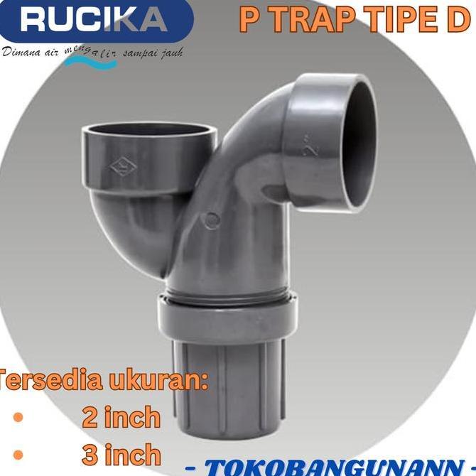 Kavana_Garage - P-Trap V Trap P Trap Leher Angsa Saringan Pipa Wastafel Pvc Rucika