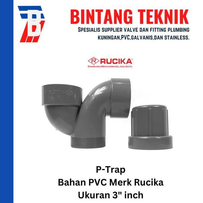 Kavana_Garage - P-Trap 3" Inch Pvc Rucika D