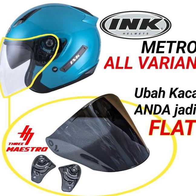Kaca Helm Ink Metro Visor Helmet Flat Venom Open Ink Metro 1 Metro 2 Visor Flat Tebal Nyaman By Thre