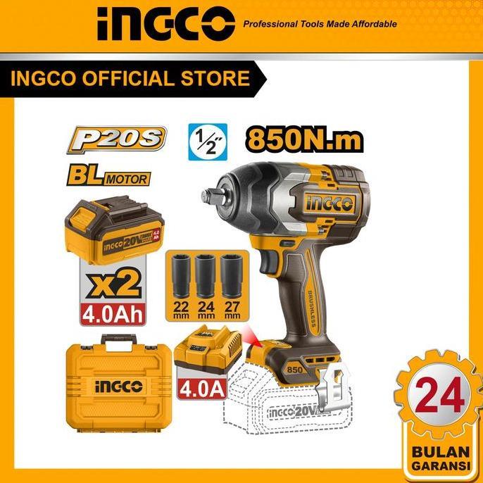 Murah Ingco 20V Bor Impact Cordless Baterai Lithium Dengan Baterai Dan Pengisi Daya - Model Ciwli208