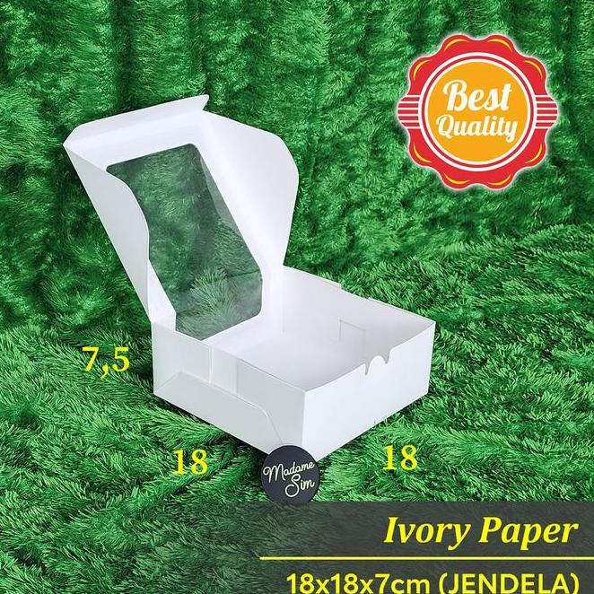 Box Ivory Lunch Box Kotak Catering Dus Roti 18X18X7 Jendela
