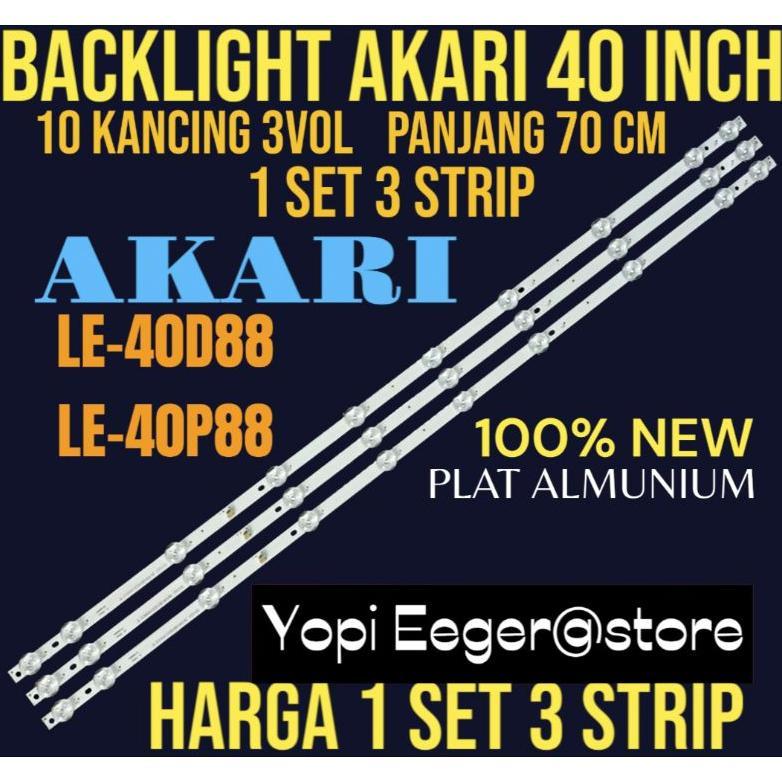 BIG SALE BACKLIGHT TV LED AKARI 40 INCH 40LE40D88- LE-40P88
