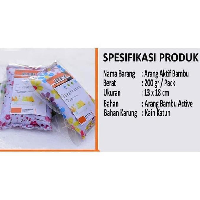 Arang Bambu/Bambo Activated Charcoal Penyerap Bau Dan Lembab 200 gr