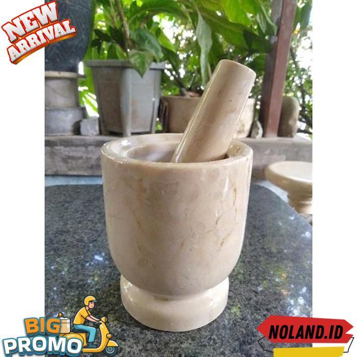 Lumpang Alu Marmer Marble Stone Mortar Pestle Tumbukan Obat Puyer Uleg Ulek Ulekan Tumbuk Bumbu 4/11