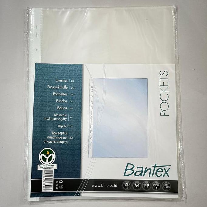 PP POCKET BANTEX FOLIO| PP POCKET BANTEX A4 | SHEET PROTECTOR