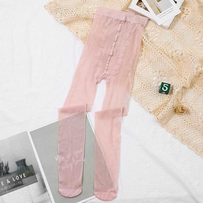 Stoking Panty Anak Tipis 3-7 Tahun Stoking Celana Anak-anak Sepinggang Warna Kulit Adem Elastis