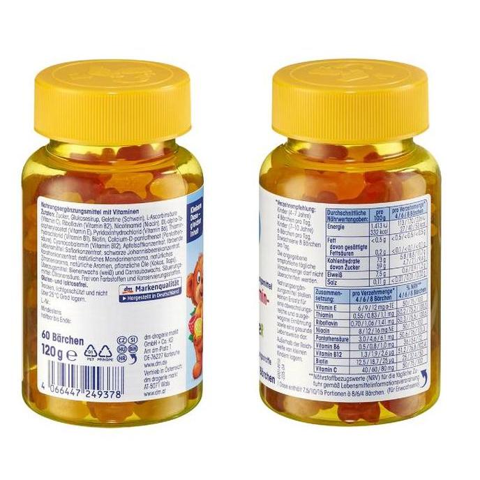 Mivolis Multivitamin-Brchen fr Kinder Fruchtgummis, 60st 120 g | Multivitamin Fruit gummy untuk Anak