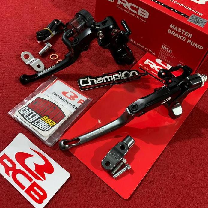 Master Rem Handle Rem Tromol Matic RCB Racing Boy S1 14mm Black Grey