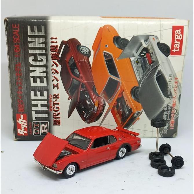 Targa taccar 1969 nissan skyline 2000 gt-r hakosuka kpgc10 loose diecast 1/64 custom ban karet hotwh