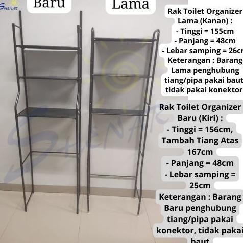 Rak Toilet 3Susun Rak Toilet Besi Anti Karat Rak Toilet Kloset Duduk Rak Toilet Rak Organizer