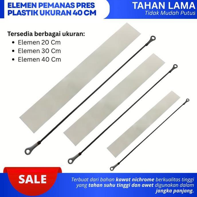 Ready Elemen Kawat Pemanas Sealer 40 Cm Elemen Pemanas Pres Plastik Elemen Impulse Sealer Kain + Kaw